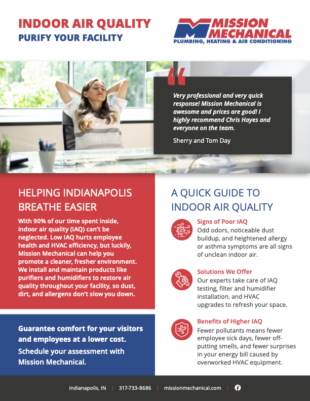 Commercial Indoor Air Quality in Indianapolis & Surrounding Areas